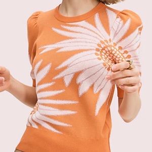 NWT Kate Spade Citrus Punch short sleeve sweater L